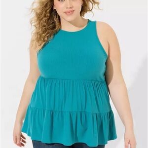 Torrid Teal Sleeveless Tank Top